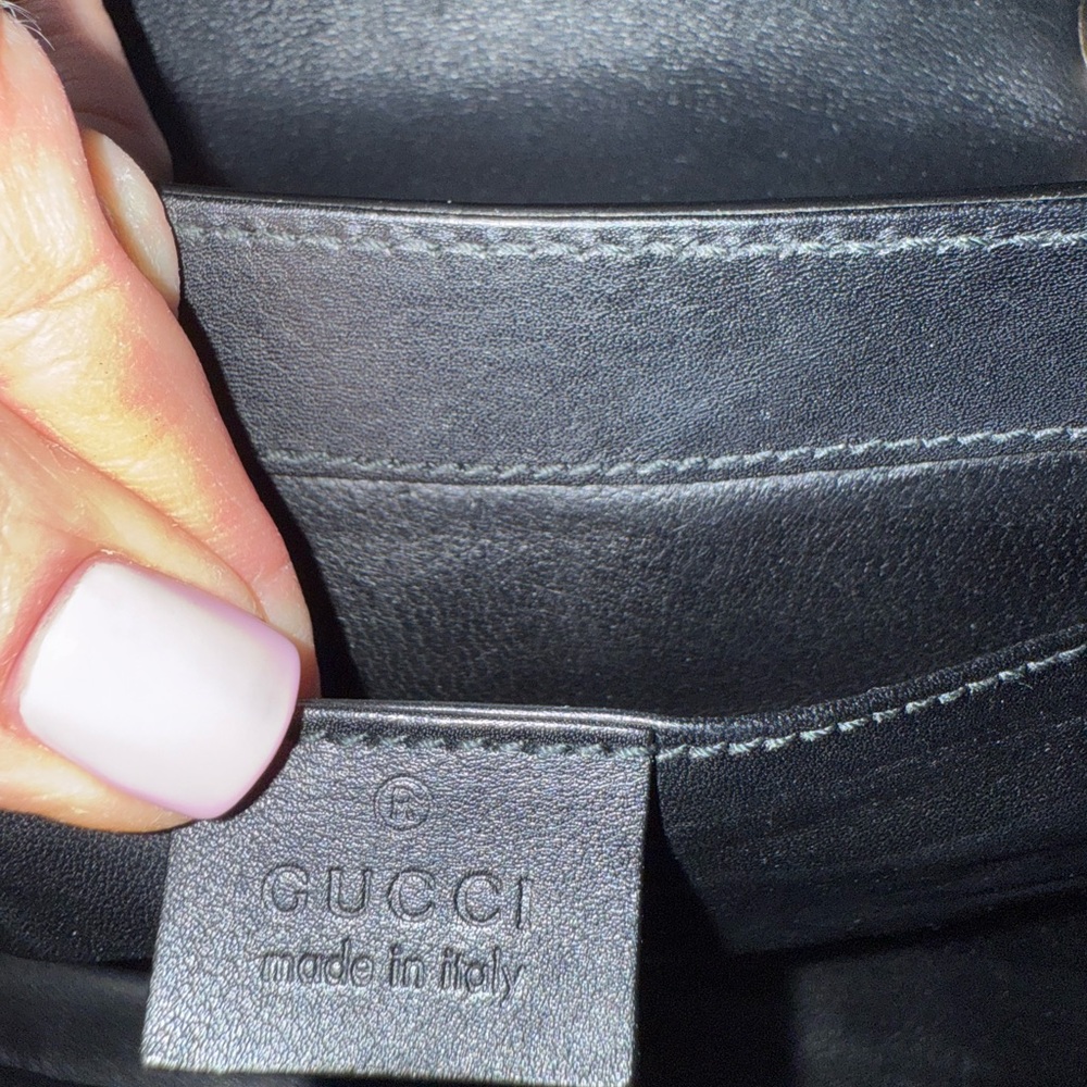 Gucci Black Emily Leather Chain Shoulder Bag - Picture 8 of 8